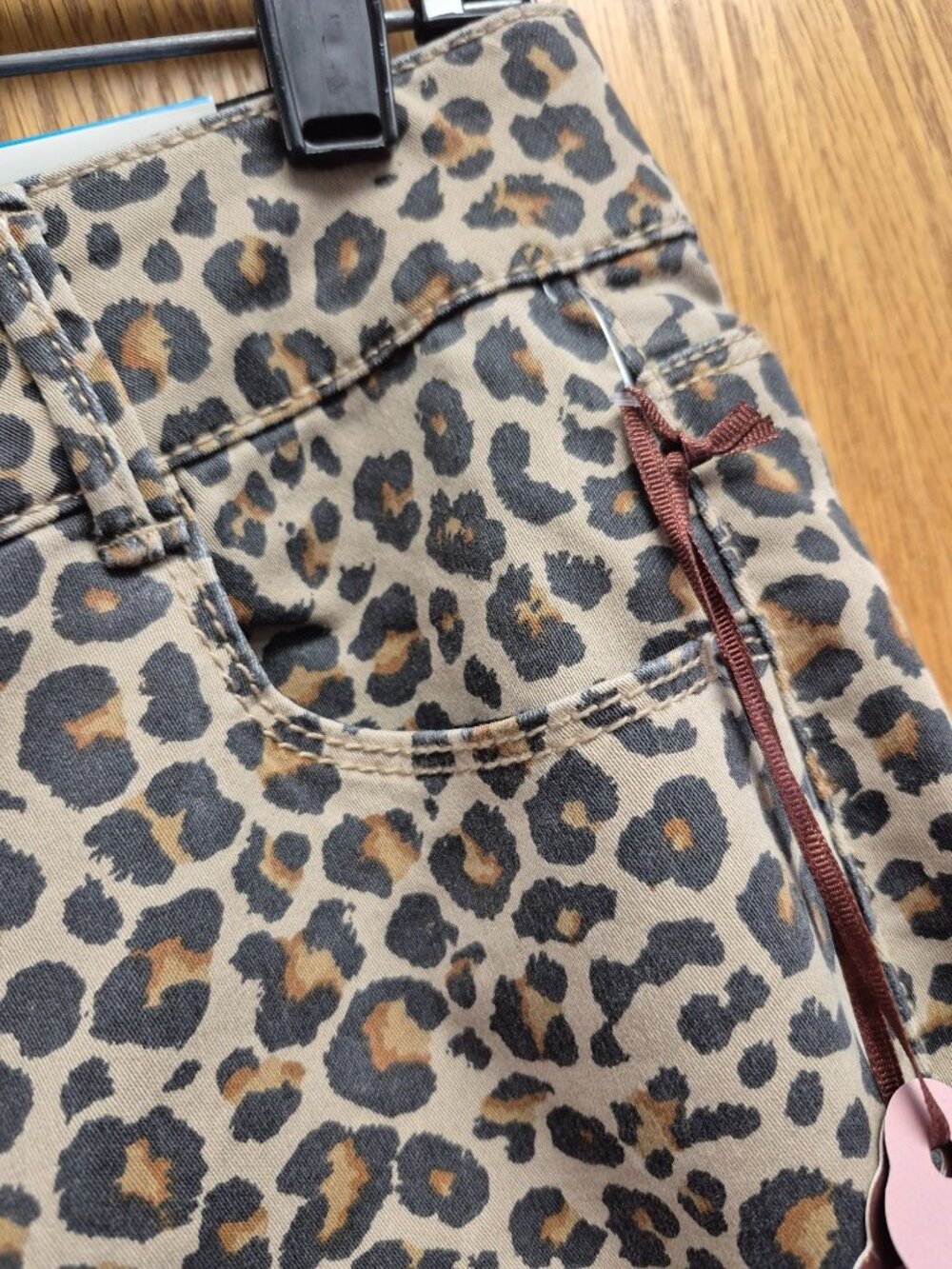 Knox Rose Womens Leopard Print Ankle Skinny Pants Size 8 Comfort Waist Stretch F - Picture 5 of 12